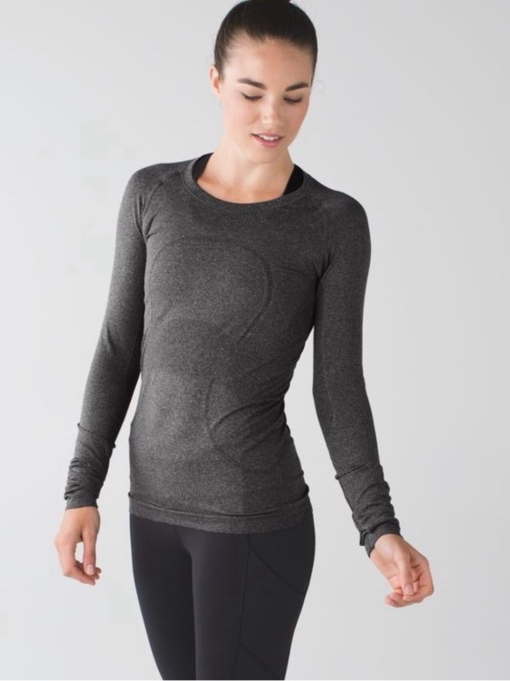 Lululemon Women’s Long-Sleeve Athletic Top - Charcoal Gray